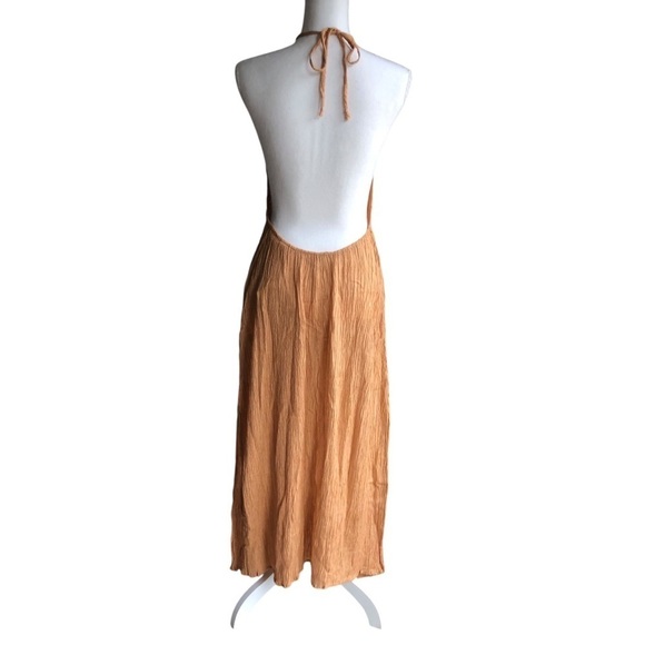 Savannah Morrow The Label Lana Dress Maxi Sandstone Silk Bamboo NWT - Picture 11 of 14